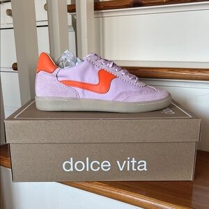 Dolce Vita Lilac and Orange Sneakers, size 7.5